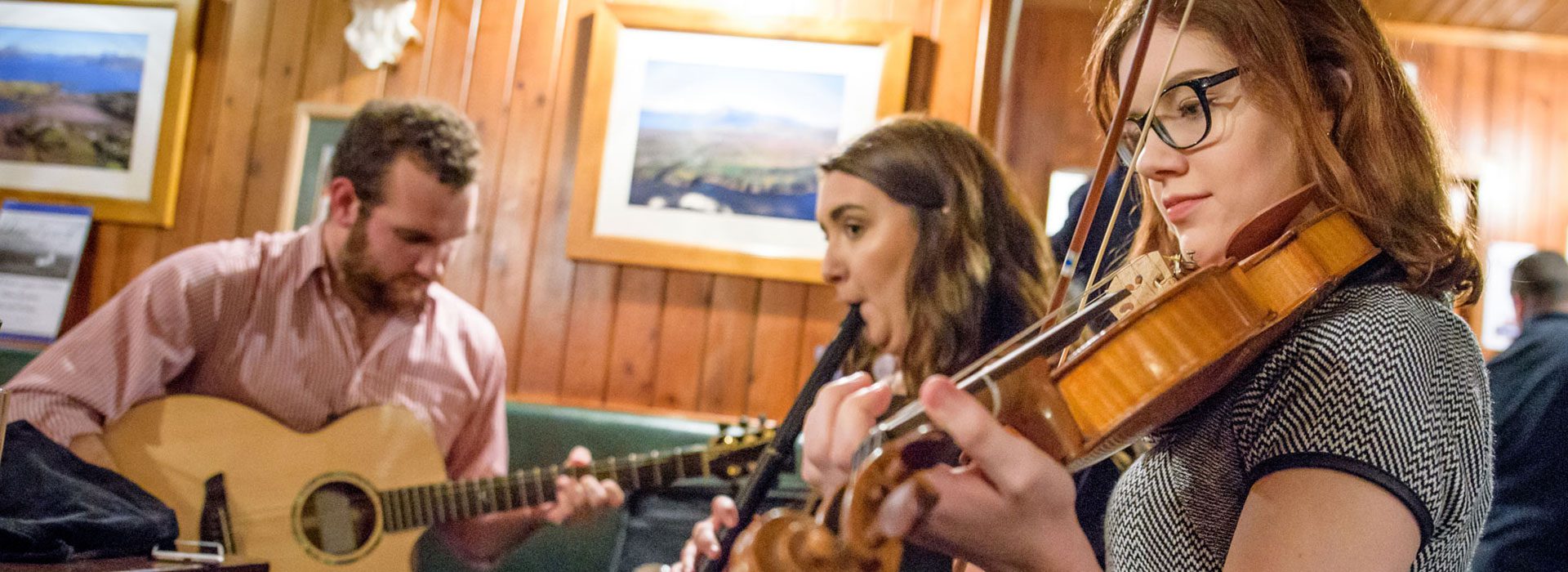 Picture of students at a music session