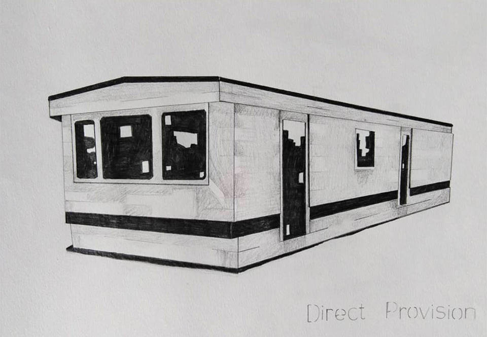 conor-direct-provision Picture of a caravan