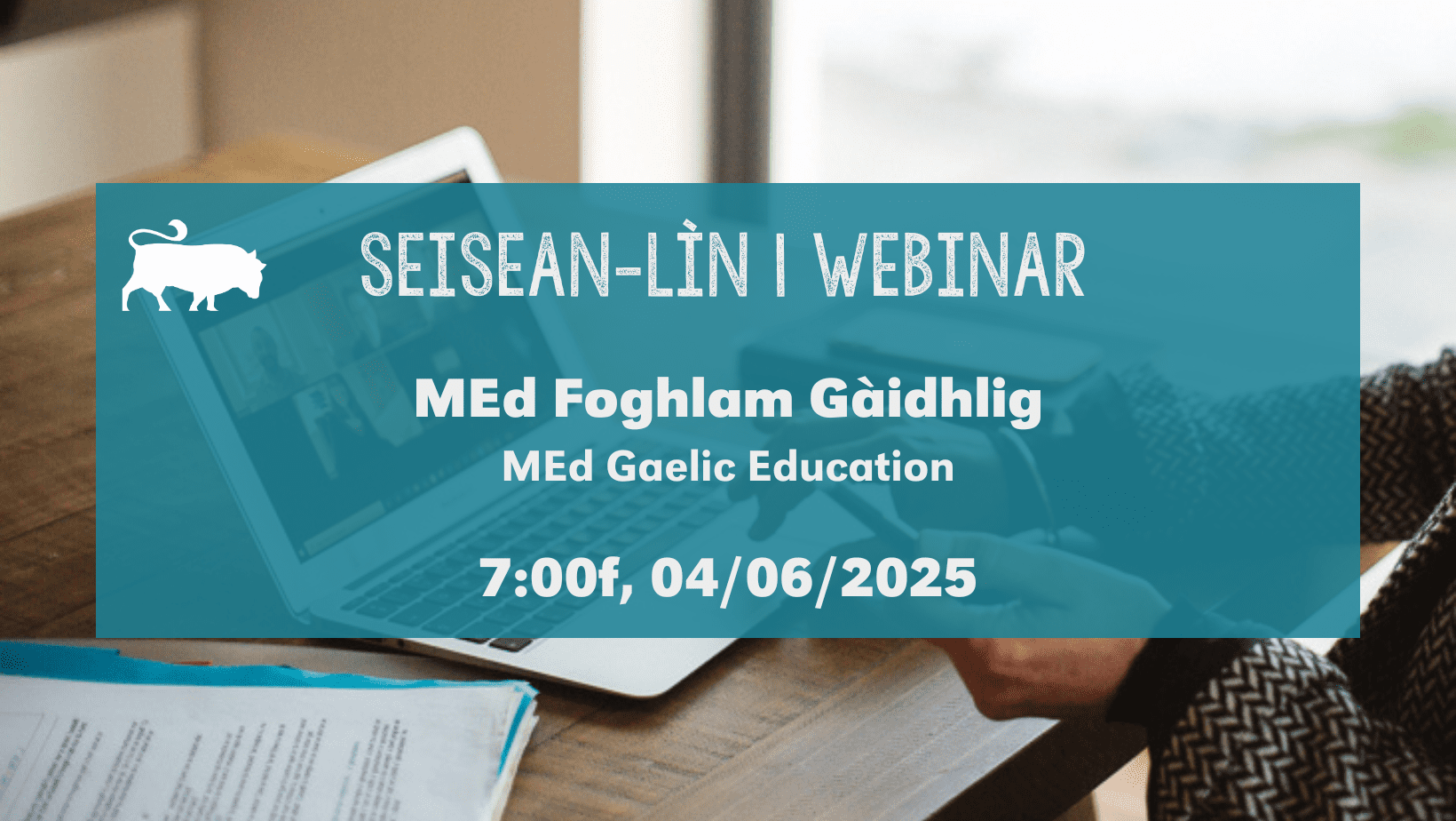 WEBINAR 2025 – MEd Foghlam Gàidhlig Image of Students being taught online