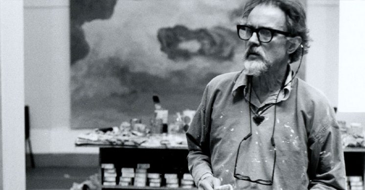 Jon Scheueler in his art studio