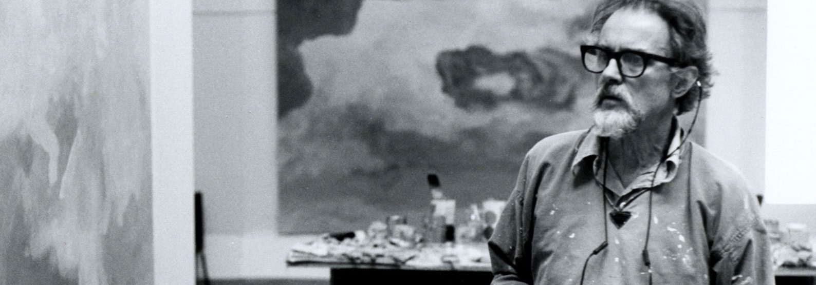 Jon Scheueler in his art studio